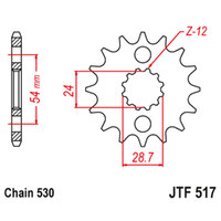 Front Sprocket - Steel W/-RUBBER Cush 17T 530P Product thumb image 2