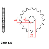 RK Front Sprocket - Steel  11T 520P (NOT DRILLED) Product thumb image 2