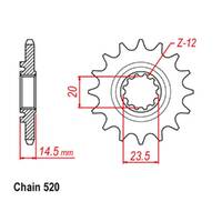 RK Front Sprocket - Steel W/- Rubber Cush - 13T 520P Product thumb image 2