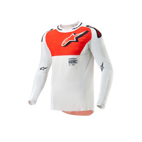 Alpinestars 2024 Supertech Ward Jersey White/HOT/Orange Product thumb image 2