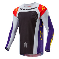 Alpinestars 2024 Techstar Ocuri Jersey HOT Orange/Purple/Black Product thumb image 2