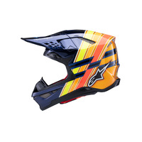 Alpinestars SM10 TLD Edition 25 ECE06 | DARK-BLUE Orange FLURO-YELLOW Red Glossy Product thumb image 2