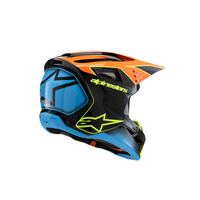 Alpinestars SM3 Youth Fray Helmet ECE06 | Black Orange FLURO-YELLOW Glossy Product thumb image 2