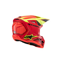 Alpinestars SM3 Youth Fray Helmet ECE06 | Red FLURO-YELLOW Black Product thumb image 2