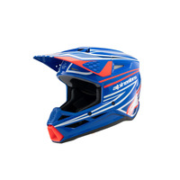 Alpinestars SM3 Youth Wurx Helmet ECE06 | Blue Red White Black Glossy Product thumb image 2