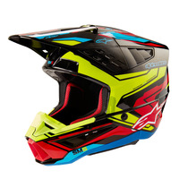 Alpinestars SM5 Action 2 Helmet ECE 22.06 Black/Fluro Yellow/Bright Red Gloss  Product thumb image 2