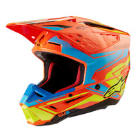 Alpinestars SM5 Action 2 Helmet ECE 22.06 Fluro Orange/Cyan/Fluro Yellow Gloss  Product thumb image 2