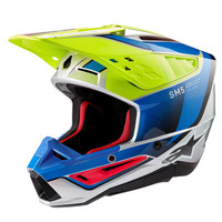 Alpinestars SM5 Sail Helmet ECE 22.06 Fluro Yellow/Enamel/Blue/Silver Gloss Product thumb image 2