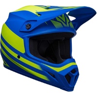 Bell MX-9 Mips Helmet Disrupt Matt Classic Blue/HI-VIZ Yellow Product thumb image 2