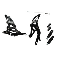 Accossato Adjustable Rearsets for Yamaha MT-07 2014 - 2016 black Product thumb image 2