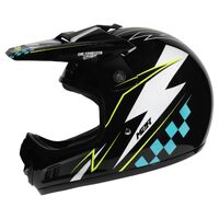 M2R MX2 Junior Helmet - Lightning PC-3 - Hi Vis/White/Blue Product thumb image 3