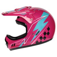 M2R MX2 Junior Helmet - Lightning PC-7 - White/Blue/Hi Vis Product thumb image 3