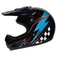 M2R MX2 Junior Helmet - Lightning PC-8 - Orange/Black/Blue Product thumb image 3