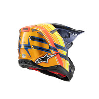 Alpinestars SM10 TLD Edition 25 ECE06 | DARK-BLUE Orange FLURO-YELLOW Red Glossy Product thumb image 3