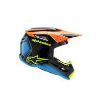 Alpinestars SM3 Youth Fray Helmet ECE06 | Black Orange FLURO-YELLOW Glossy Product thumb image 3