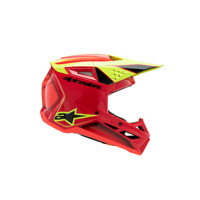 Alpinestars SM3 Youth Fray Helmet ECE06 | Red FLURO-YELLOW Black Product thumb image 3