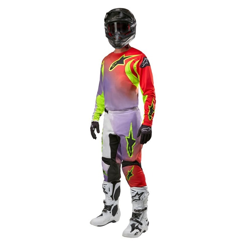 Alpinestars 2024 Fluid Lucent Jersey White/Neon Red/Fluro Yellow