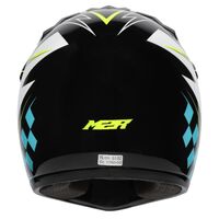 M2R MX2 Junior Helmet - Lightning PC-3 - Hi Vis/White/Blue Product thumb image 4