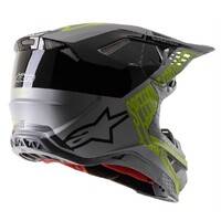 Alpinestars Supertech SM8 Triple Off Road Helmet Silver Black Yellow Product thumb image 4