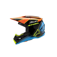 Alpinestars SM3 Youth Fray Helmet ECE06 | Black Orange FLURO-YELLOW Glossy Product thumb image 4