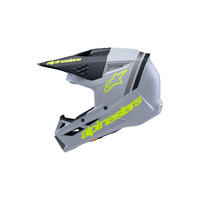 Alpinestars SM3 Youth Radium Helmet ECE06 | Grey Black FLURO-YELLOW Matt Product thumb image 4