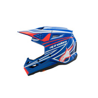 Alpinestars SM3 Youth Wurx Helmet ECE06 | Blue Red White Black Glossy Product thumb image 4