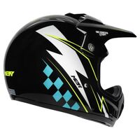 M2R MX2 Junior Helmet - Lightning PC-3 - Hi Vis/White/Blue Product thumb image 5