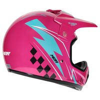 M2R MX2 Junior Helmet - Lightning PC-7 - White/Blue/Hi Vis Product thumb image 5