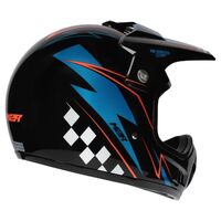 M2R MX2 Junior Helmet - Lightning PC-8 - Orange/Black/Blue Product thumb image 5