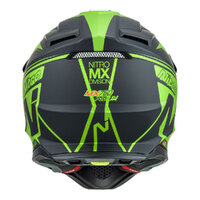 Nitro MX760 Off Road Helmet Satin Black/Fluro Green Product thumb image 5