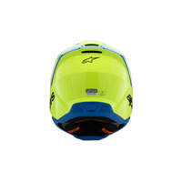 Alpinestars SM3 Youth Radium Helmet ECE06 | FLURO-YELLOW Black Blue Glossy Product thumb image 5