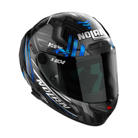 Nolan X-804 RS Full Face Spectre Helmet Carbon/Blue/Chrome Product thumb image 5