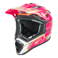 Nitro MX760 Off Road Helmet Pink/White/Gold Product thumb image 6