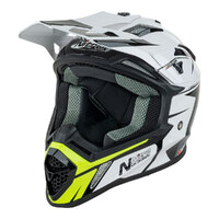 Nitro MX760 Off Road Helmet White/Grey/Fluro Green Product thumb image 6