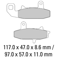 Ferodo Brake Disc Pad Set - FDB606 P Platinum Compound - Non Sinter for Road or Competition