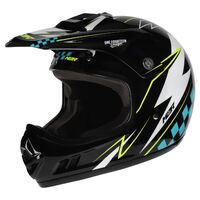 M2R MX2 Junior Helmet - Lightning PC-3 - Hi Vis/White/Blue Product thumb image 1