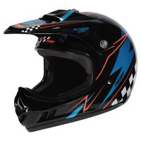 M2R MX2 Junior Helmet - Lightning PC-8 - Orange/Black/Blue Product thumb image 1