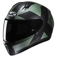 HJC C10 Helmet - Tez MC-4SF - Black/Mint Product thumb image 1