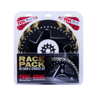 PRO Pack - RK Chain & Sprocket KIT GOLD+BLACK 13/49 CRF250R 04-17 Product thumb image 1