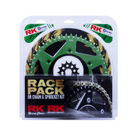 PRO Pack - RK Chain & Sprocket KIT GOLD+GREEN 13/48 KX250F 06-23