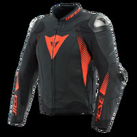 Dainese Super Speed 4 Leather Jacket - Mens - Black/Fluoro Red