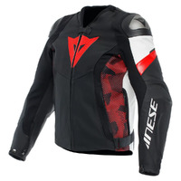 Dainese Avro 5 Leather Jacket - Black/Red/White