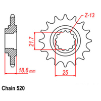 RK Front Sprocket - Steel  15T 520P Product thumb image 1