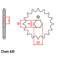 RK Front Sprocket - Steel  12T 420P Product thumb image 1