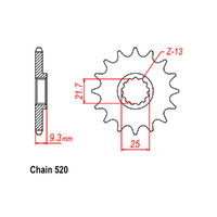 RK Front Sprocket - Steel  13T 520P Product thumb image 1