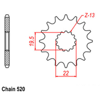 RK Front Sprocket - Steel  12T 520P Product thumb image 1