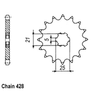 RK Front Sprocket - Steel  13T 428P