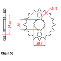 RK Front Sprocket - Steel  16T 530P