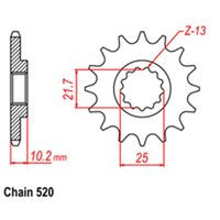 RK Front Sprocket - Steel  12T 520P Product thumb image 1