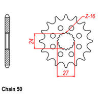 RK Front Sprocket - Steel  16T 530P